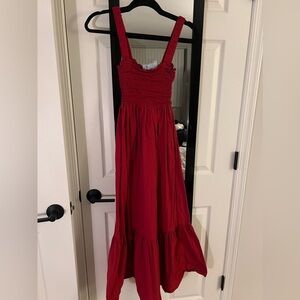 Hill House The Anjuli Nap Dress - Victorian Red Cotton